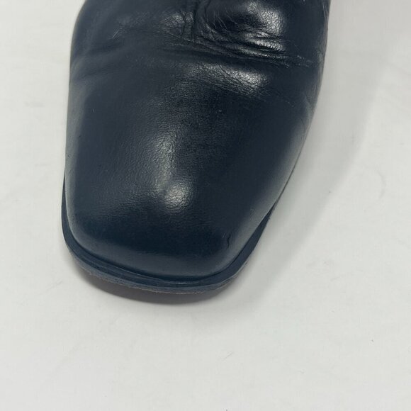 Stuart Weitzman ankle boots 10B black leather square toe y2k 90s - Picture 4 of 16